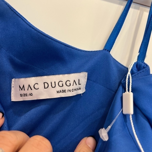 Mac Duggal ONE SLEEVE CUT OUT ASYMMETRICAL RUFFLED GOWN Dress - Picture 8 of 8